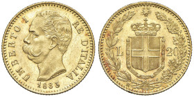 Umberto I (1878-1900) 20 Lire 1883 - Nomisma 982 AU

qFDC