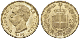 Umberto I (1878-1900) 20 Lire 1890 - Nomisma 988 AU

FDC
