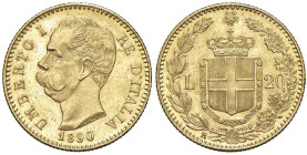 Umberto I (1878-1900) 20 Lire 1890 - Nomisma 988 AU

qFDC