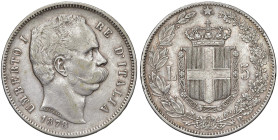 Umberto I (1878-1900) 5 Lire 1878 - Nomisma 993 AG

BB
