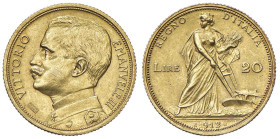 Vittorio Emanuele III (1900-1946) 20 Lire 1912 - Nomisma 1078 AU Segnetti al D/

SPL/SPL+