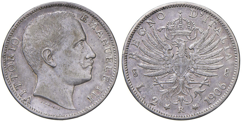 Vittorio Emanuele III (1900-1946) 2 Lire 1906 - Nomisma 1156 AG

BB+