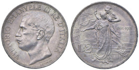 Vittorio Emanuele III (1900-1946) 2 Lire 1911 Cinquantenario - Nomisma 1162 AG Minimi colpetti ma ottimo esemplare

FDC