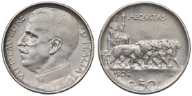 Vittorio Emanuele III (1900-1946) 50 Centesimi 1924 R - Nomisma 1240 NI RR

qBB