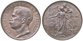 Vittorio Emanuele III (1900-1946) 10 Centesimi 1911 Cinquantenario - Nomisma 1309 CU

FDC
