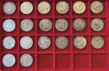Lotto di 20 esemplari da 5 lire di Vittorio Emanuele II, date comuni

MB-BB