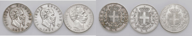 Lotto di tre scudi da 5 lire come da foto. Da esaminare

qBB-BB
