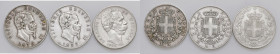 Lotto di tre scudi da 5 lire come da foto. Da esaminare

qBB-BB