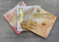 REPUBBLICA ITALIANA (1946-) Divisionale Euro 2005 (8 pz.), 2006 (8 pz.) e 2007 (8 pz.). Lotto di tre divisionali come da foto

FDC