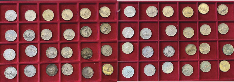Lotto di 48 monete da 500 lire tipo caravelle date varie, più Unità e Dante

M...