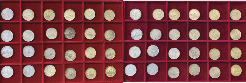 Lotto di 48 monete da 500 lire tipo caravelle date varie, più Unità e Dante

M...