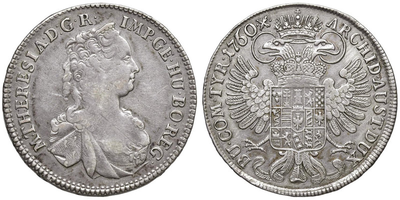 AUSTRIA Maria Teresa (1740-1780) Mezzo tallero 1760 - KM 1821 AG (g 13,84)

qB...