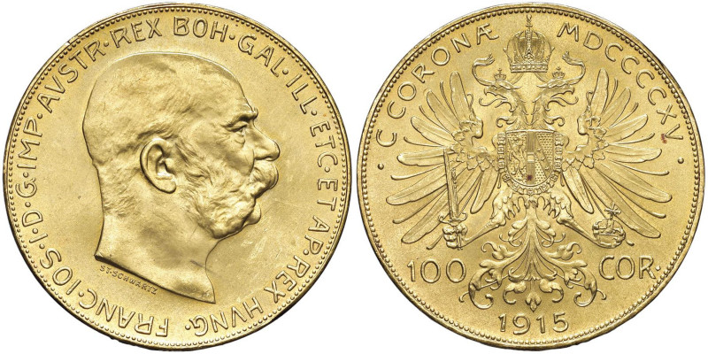 AUSTRIA Francesco Giuseppe I (1848-1916) 100 Corone 1915 - KM 2819 AU (g 33,87)...