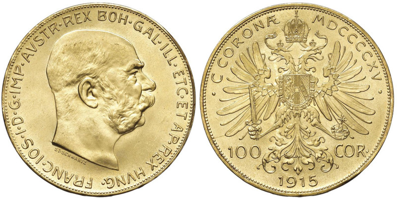 AUSTRIA Francesco Giuseppe I (1848-1916) 100 Corone 1915 - KM 2819 AU (g 33,87) ...