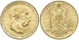 AUSTRIA Francesco Giuseppe I (1848-1916) 100 Corone 1915 - KM 2819 AU (g 33,87) Colpetto al bordo

FDC