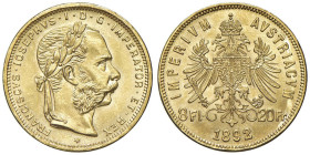 AUSTRIA Francesco Giuseppe (1848-1916) 8 Fiorini 1892 - KM 2269 AU (g 6,46)

SPL-FDC
