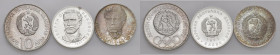 BULGARIA Lotto di tre monete in AG (g 29,77 + 20,48 + 20,52). Come da foto, da esaminare

FDC