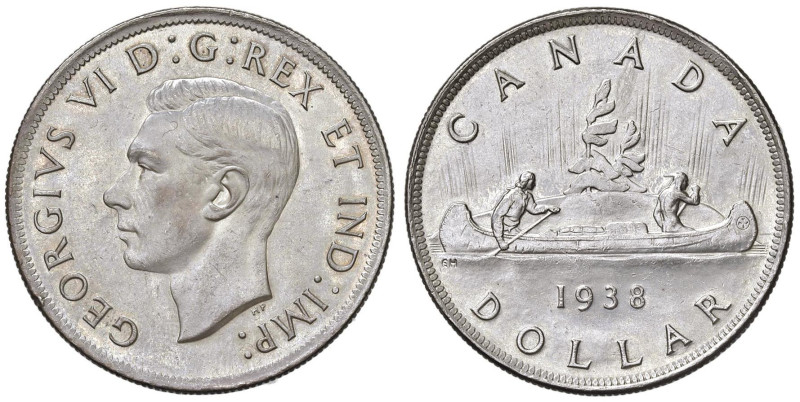 CANADA Giorgio VI (1936-1952) Dollaro 1938 - KM 37 AG (g 23,27)

SPL