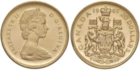 CANADA Elisabetta II (1952-2022) 20 Dollari 1967 - KM 71 AU (g 18,29)

FDC