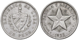 CUBA Peso 1933 - KM 15 AG (g 26,67)

BB