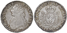FRANCIA Luigi XVI (1774-1792) Ecu 1785 M - KM 564.10 AG (g 29,09) Bella patina

BB+
