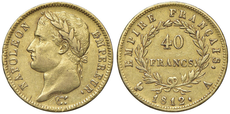 FRANCIA Napoleone (1804-1815) 40 Franchi 1812 A - KM 696 AU (g 12,86)

BB