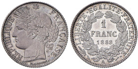 FRANCIA Franco 1888 A - Gad. 465 AG (g 5,00) Conservazione eccezionale. Fondi speculari

FDC