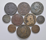 FRANCIA Lotto di 10 monete come da foto. Da esaminare

MB