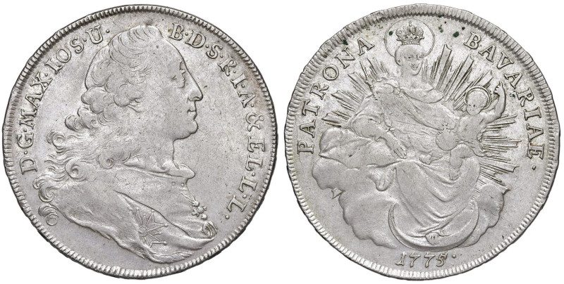 GERMANIA Baviera - Massimiliano III (1745-1777) Tallero 1775 - KM 519; Dav. 1953...