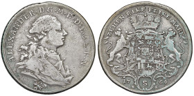 GERMANIA Branderburgo-Ansbach - Carlo Alessandro (1757-1791) Tallero 1764 - KM 262; Dav. 1993 AG (g 27,66)

qBB