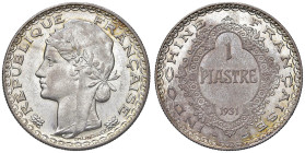 INDOCINA FRANCESE (1870-1940) Piastra 1931 - KM 19 AG (g 20,00) Bellisima patina

qFDC/FDC