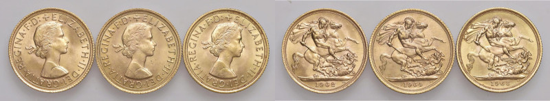 INGHILTERRA Elisabetta II (1952-2022) Lotto di tre sterline

qFDC