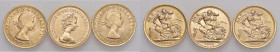 INGHILTERRA Elisabetta II (1952-2022) Lotto di tre sterline

qFDC