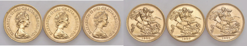 INGHILTERRA Elisabetta II (1952-2022) Lotto di tre sterline

qFDC