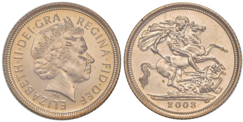 INGHILTERRA Elisabetta II (1952-2022) Mezza sterlina 2003 - AU Con sigillatura p...