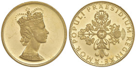 INGHILTERRA Elisabetta II (1900-1946) Medaglia da 2 ducati per la visita della regina in Germania nel maggio 1965 - AU (g 6,95 - Ø 25 mm) Minimi hairl...