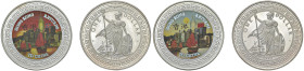 INGHILTERRA Fantasy trade dollar 1997 (2) Ritorno di Hong Kong alla Cina - Nickel argentato (g 28,72 + 28,70) Coniate dalla British Royal Mint

FS