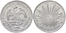 MESSICO 8 Reales 1893 Ga JS - KM 377.6 AG (g 27,11) Lievemente lucidata ma bell'esemplare

SPL+