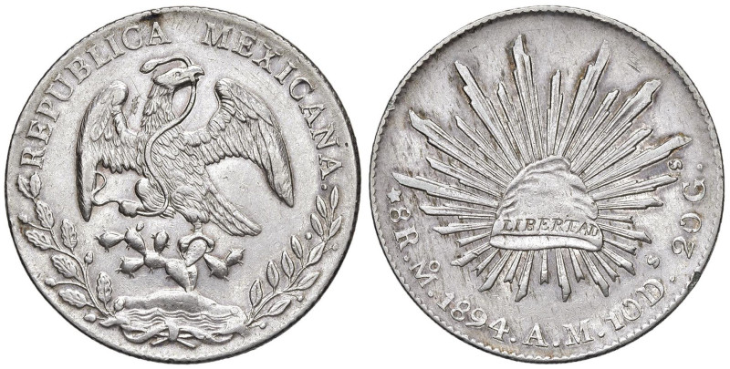 MESSICO 8 Reales 1894 Mo AM - KM 377.10 AG (g 27,05)

BB+