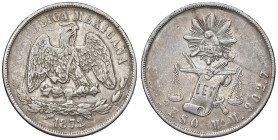 MESSICO Peso 1872 Mo M - KM 408.5 AG (g 26,91) Graffio al D/

qBB