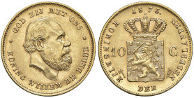 OLANDA Willem III (1849-1890) 10 Gulden 1875 - Fr. 342 AU (g 6,71)

BB/SPL