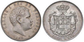 PORTOGALLO Carlo I (1889-1908) 1.000 Reis 1899 - KM 540 AG (g 24,99)

BB-SPL