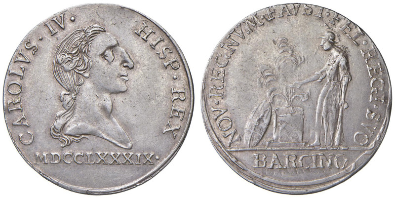 SPAGNA Carlo IV (1788-1808) Medalla 1789 Proclamazazione Carlo IV - AG (g 7,33 -...