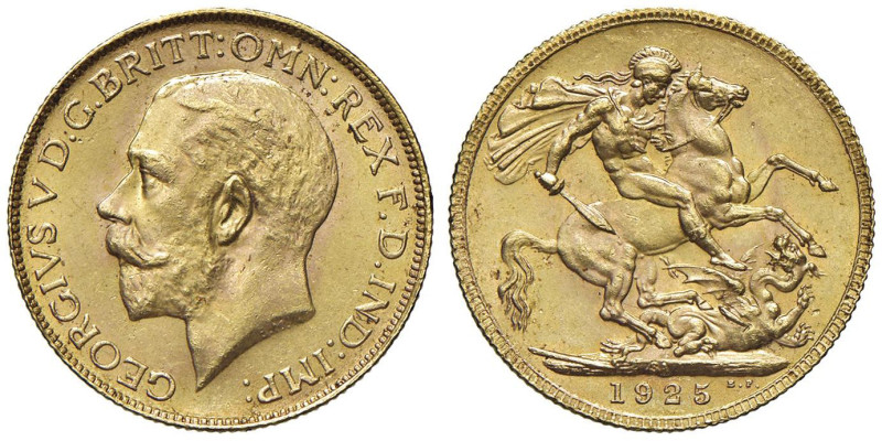 SUDAFRICA Giorgio V (1910-1936) Sterlina 1925 - KM 21 AU (g 8,00)

qFDC