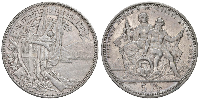SVIZZERA Lugano 5 Franchi 1883 - KM XS16 AG (g 24,90)

BB