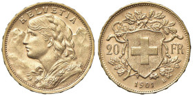 SVIZZERA 20 Franchi 1901 - AU (g 6,43)

SPL