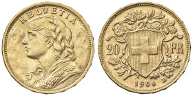 SVIZZERA 20 Franchi 1904 - AU (g 6,43)

BB