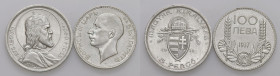 UNGHERIA 5 Pengo 1938 - KM 516 AG (g 24,88) In lotto con 100 Leva 1937 della Bulgaria

BB-SPL