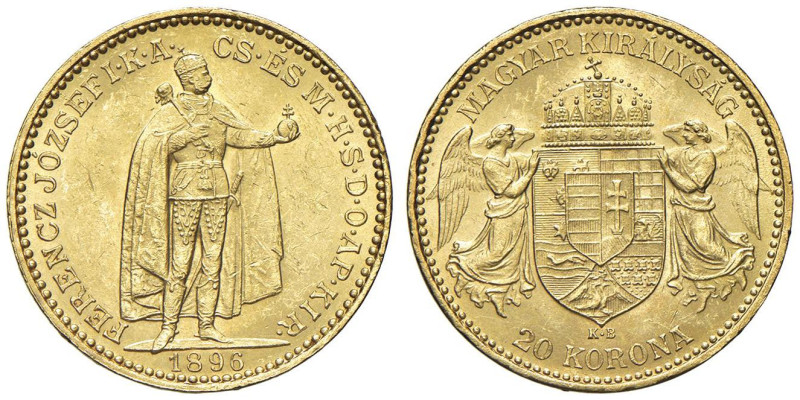 UNGHERIA Francesco Giuseppe (1848-1916) 20 Corone 1896 - Fr. 250 AU (g 6,79) Min...