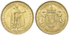 UNGHERIA Francesco Giuseppe (1848-1916) 20 Corone 1896 - Fr. 250 AU (g 6,79) Minimi colpetti al bordo

SPL